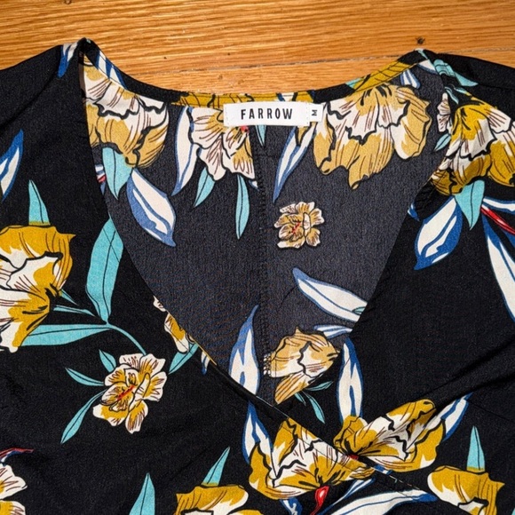 FARROW Black Floral Wrap Blouse - MATCHING SET - Picture 2 of 5